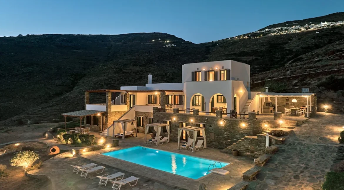 Luxury Seaside Villa with Pool in Tinos Greece for sale