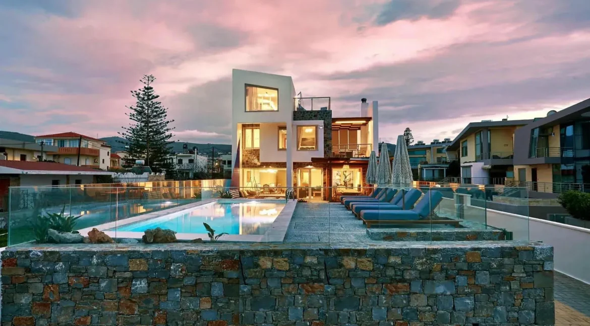 Beach Front Luxurious Villa for Sale Heraklio Crete Greece